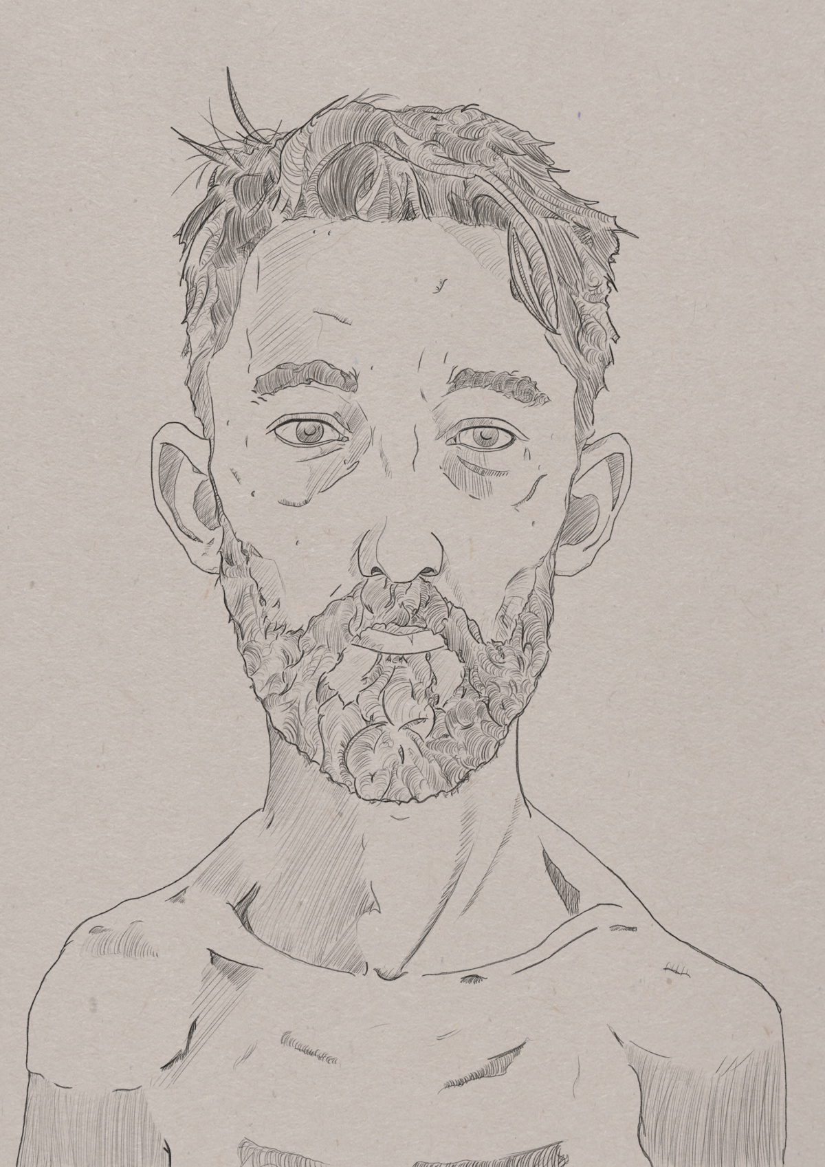 Portraits of my family and friends as victims of famine