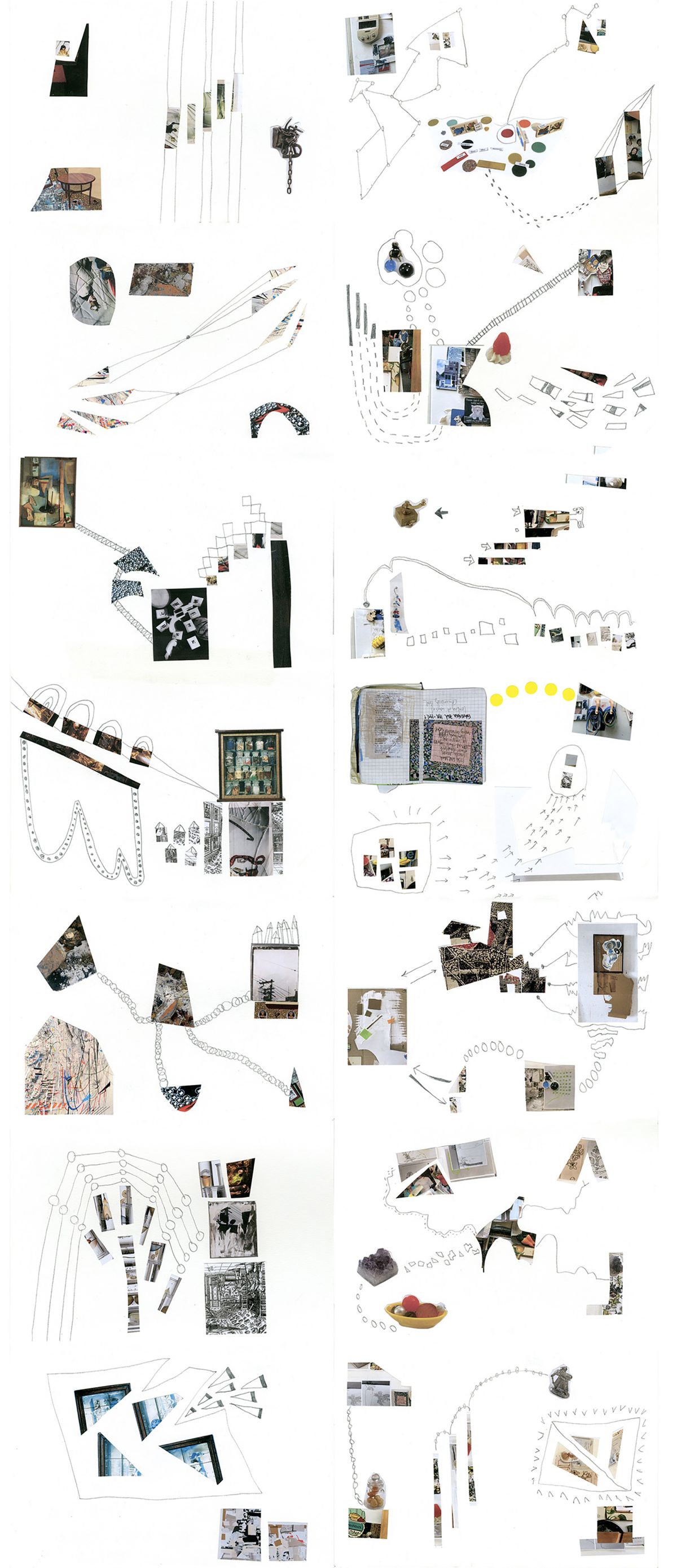 Mind Map – Concertina Zine. Digitally printed publication on cartridge paper, 10 x 42cm