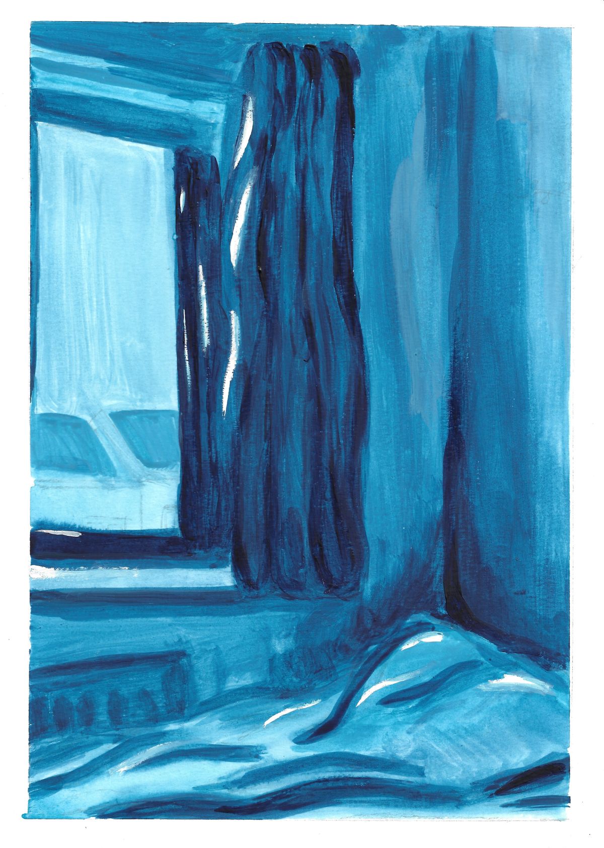 Harold's Cross research. Gouache painting on watercolour paper