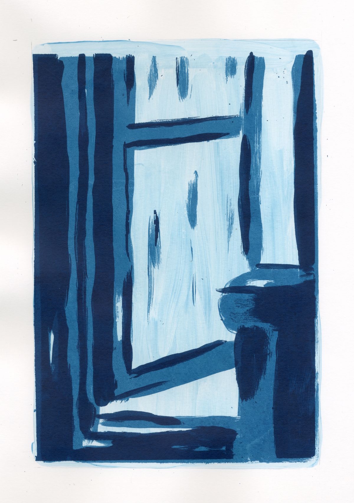 'Kimmage', painting and screen print on paper