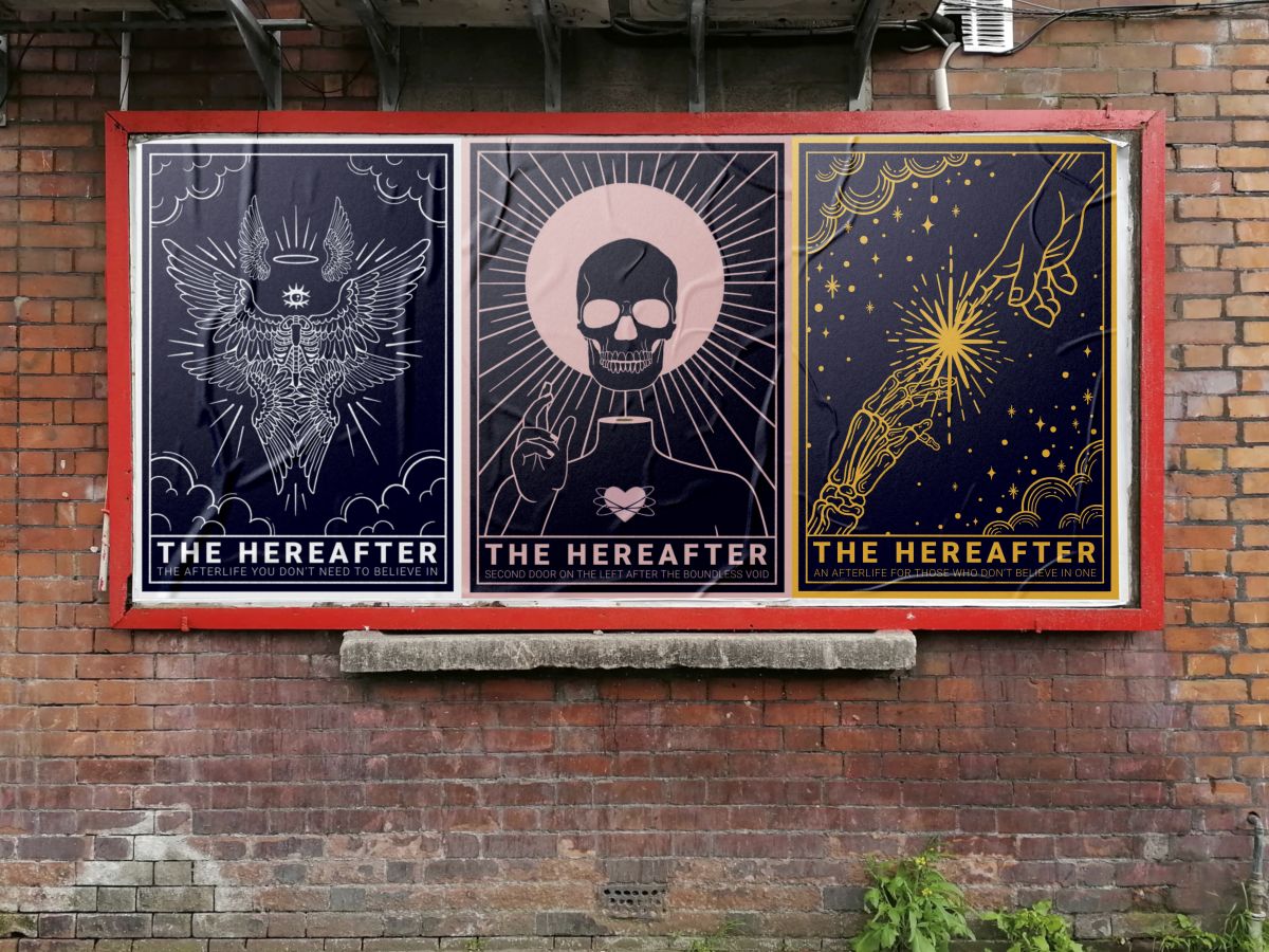 The Hereafter Poster Series – A set of illustrated posters promoting the Hereafter as an afterlife option