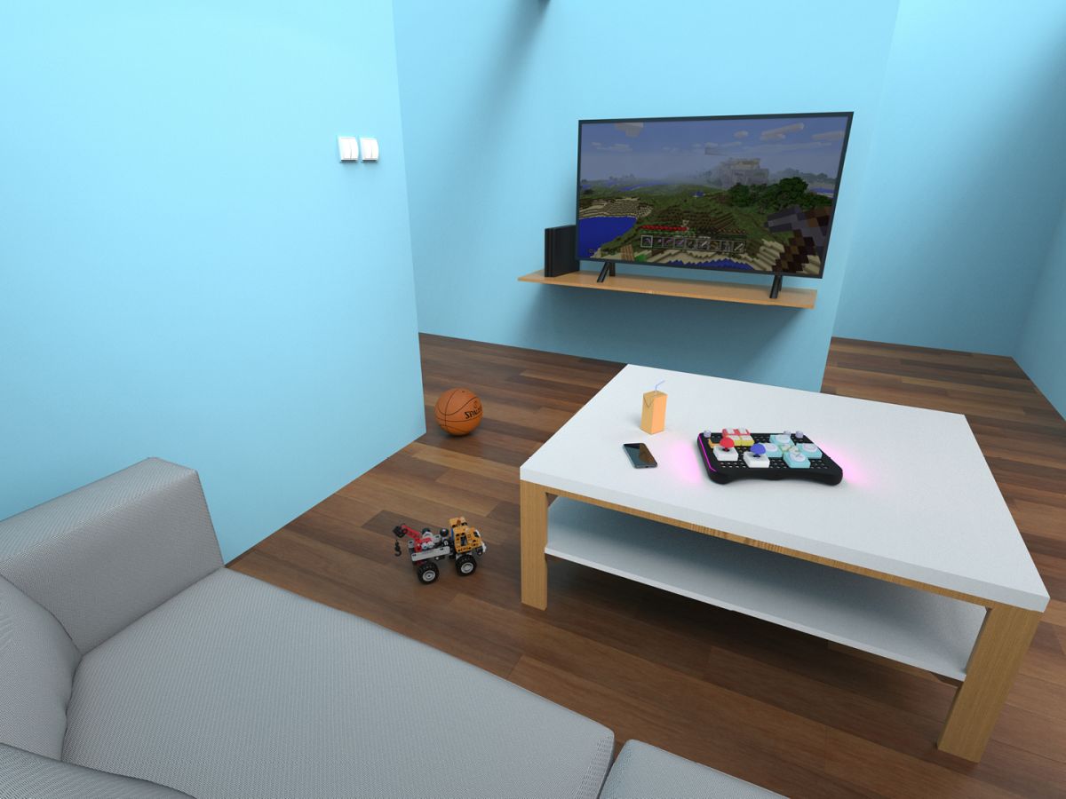 Render of Game P.A.D. in context.