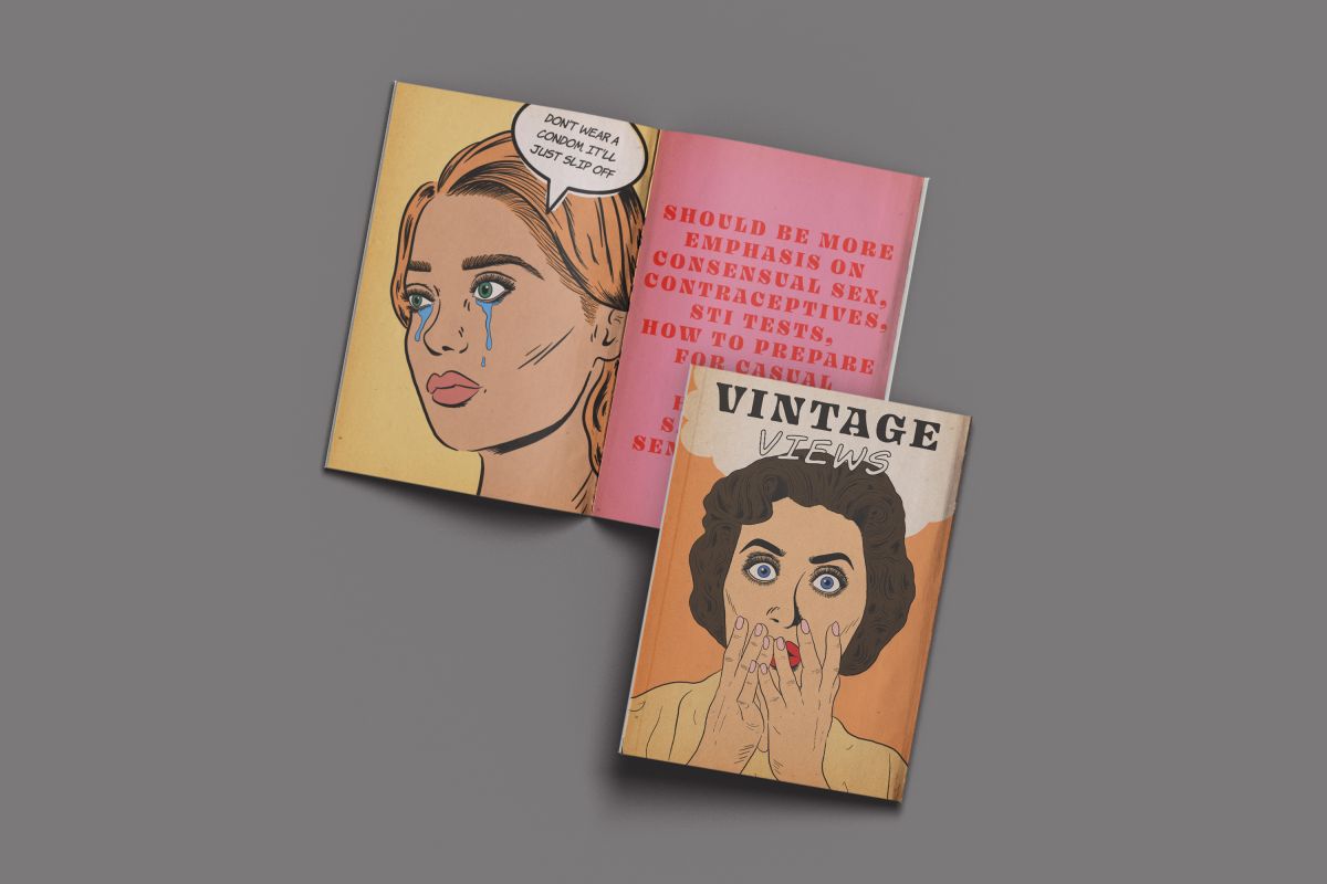Vintage Views. Comic book – acknowledging problem with sex education curriculum