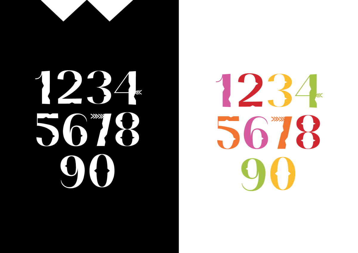 Aro'a. Typeface numerals