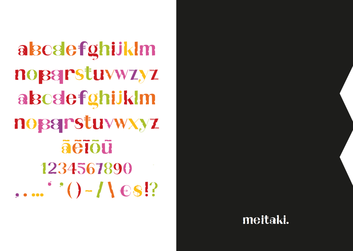 Aro'a. Typeface