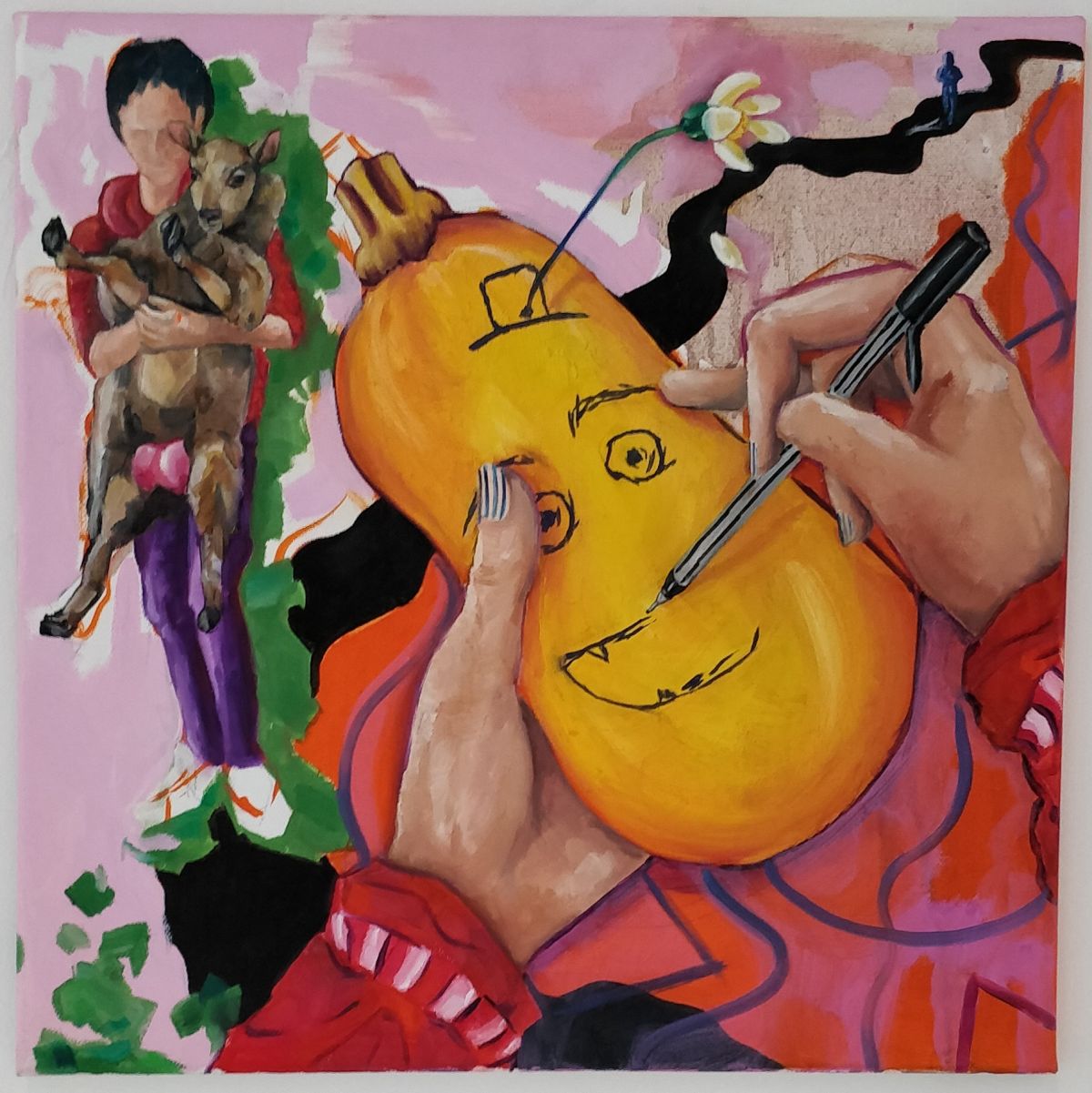 This is Reality. Oil on canvas, 40 x 40 x 2cm