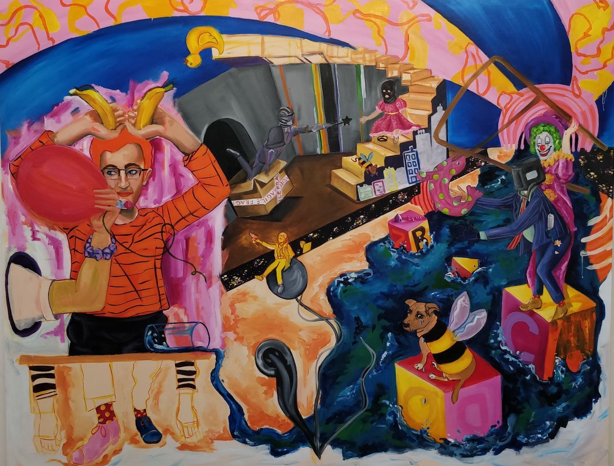 When Were You Planning? Oil and acrylic on stretched canvas, 190 x 150 x 5cm