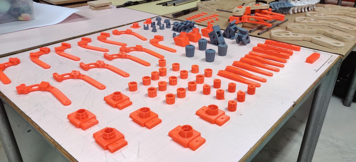 3D printed and CNC cut parts