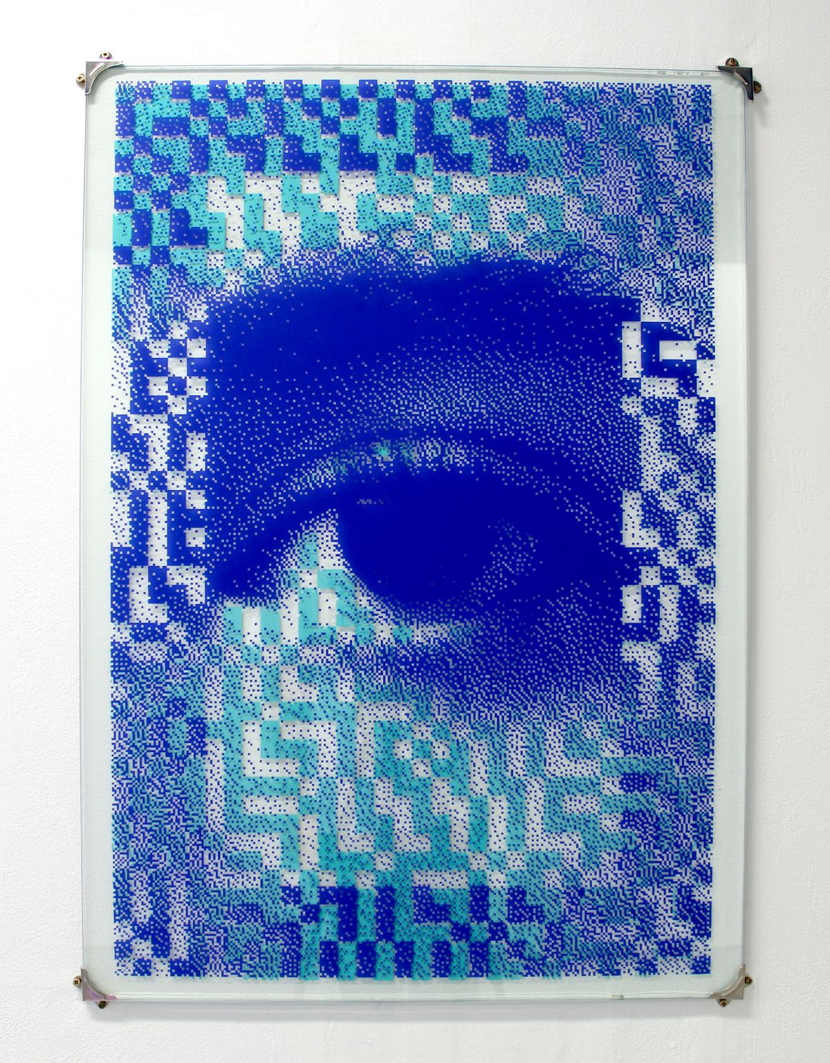 Power. Screen print on glass
