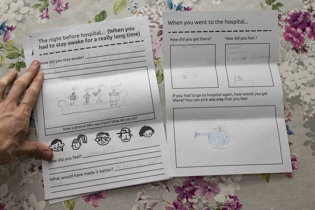Patient research worksheet.