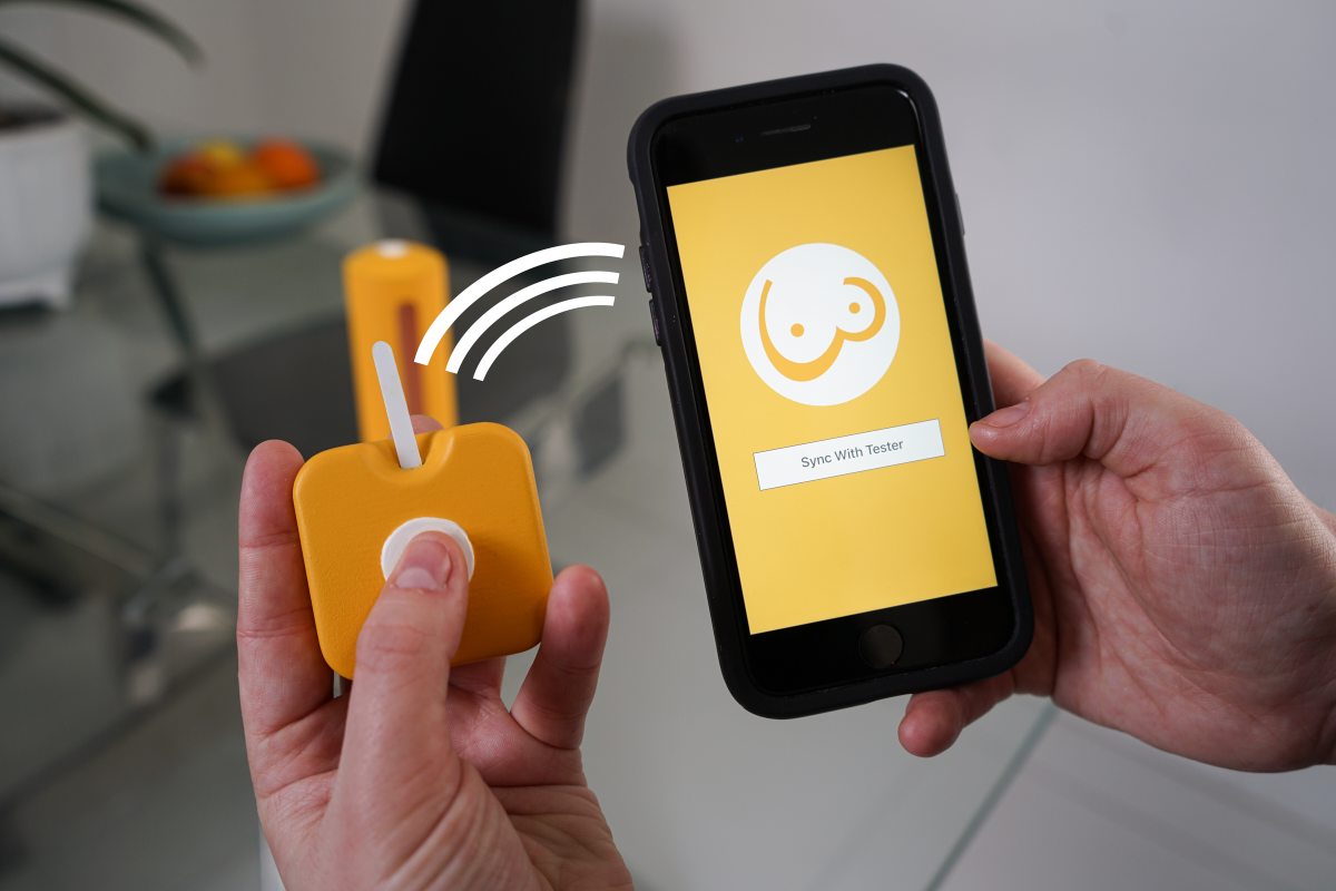 Syncing the milk tester and the app