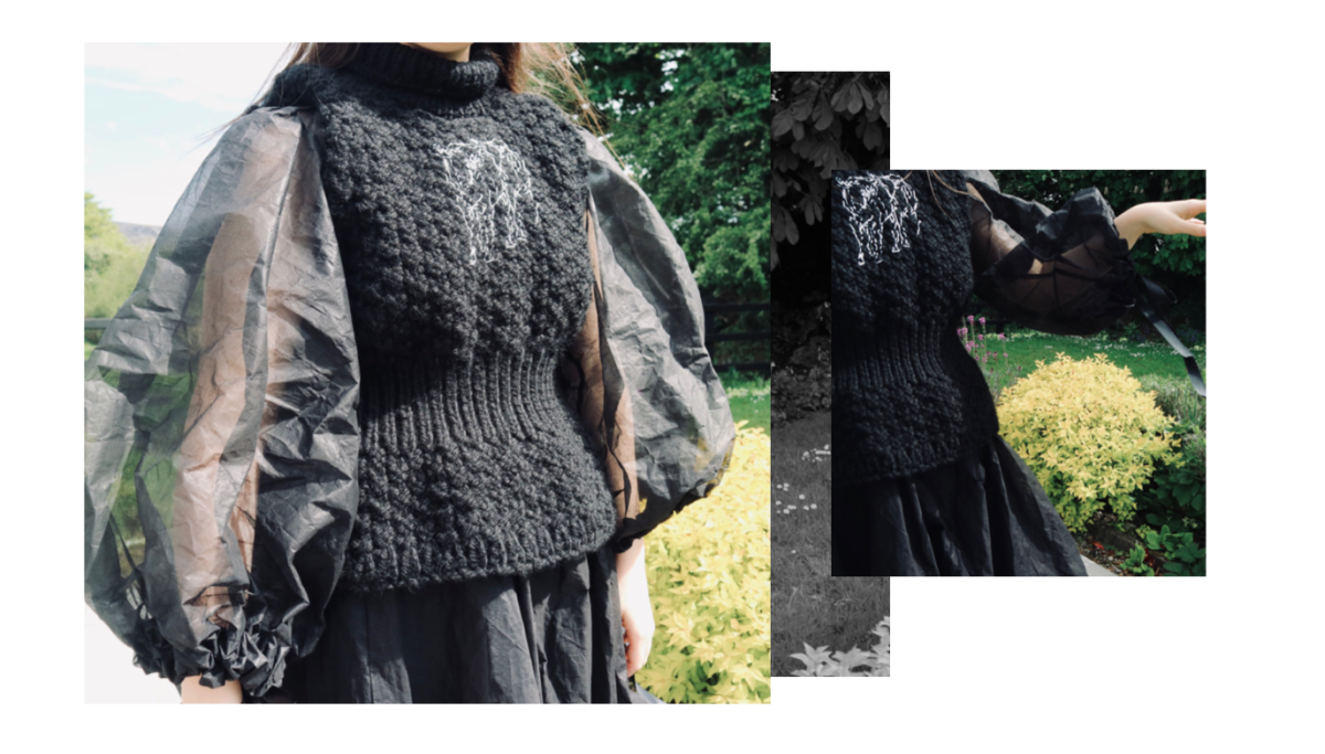 Hand knitted vest