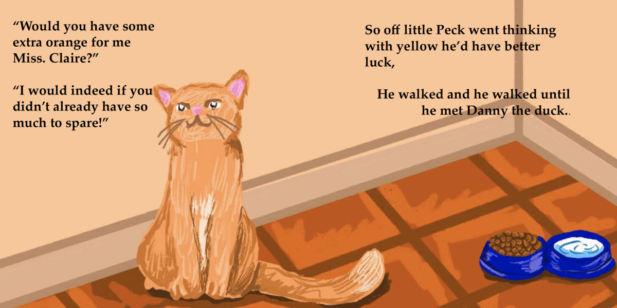 Peck meets Claire the Cat