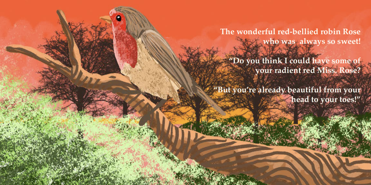 Peck meets Rose the Robin