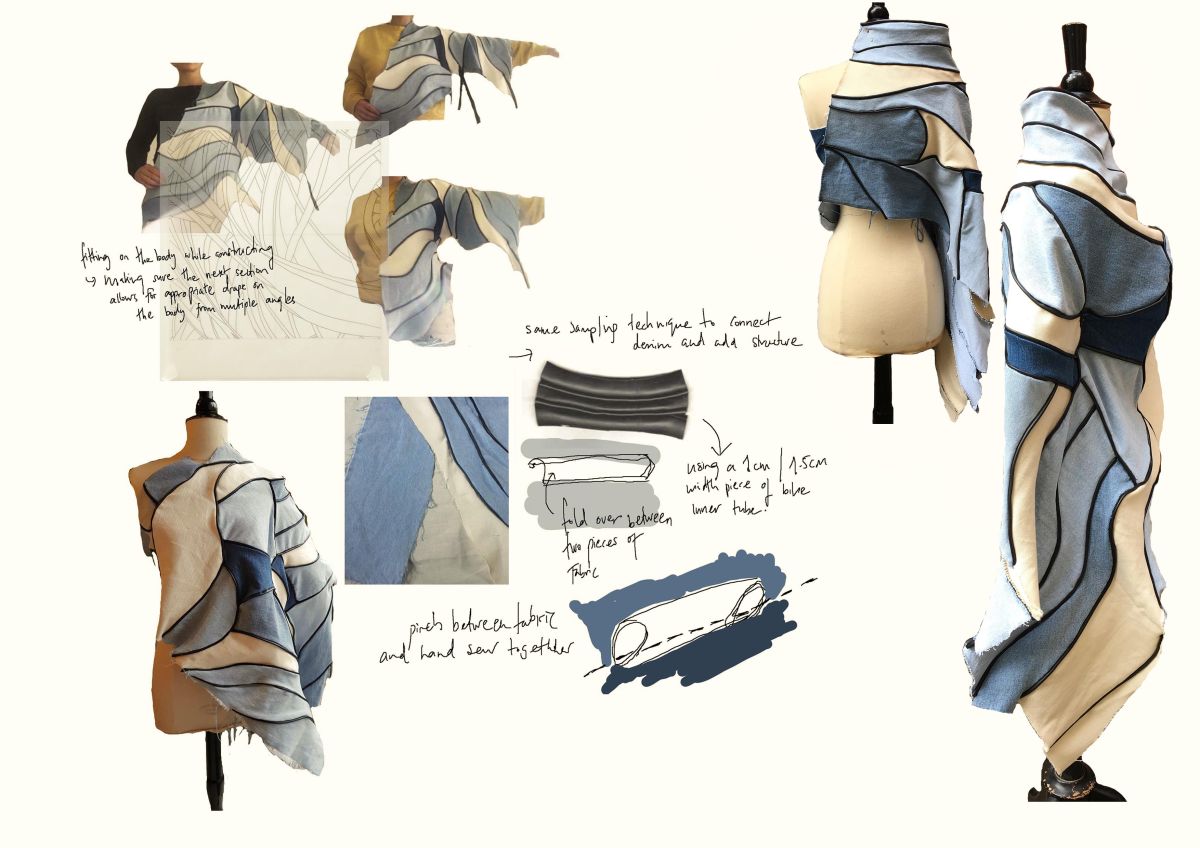 Denim & Bike Inner Tube. Making process
