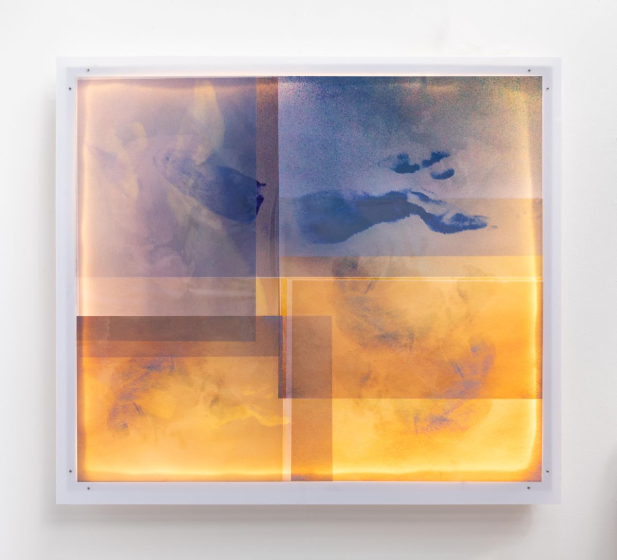 Lightscape 1. Acetates on diffuse acrylic, 152.5 x 133 x 8cm