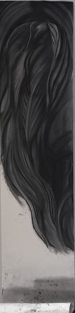 Natural Structure II. Charcoal on paper, 230 x 50cm