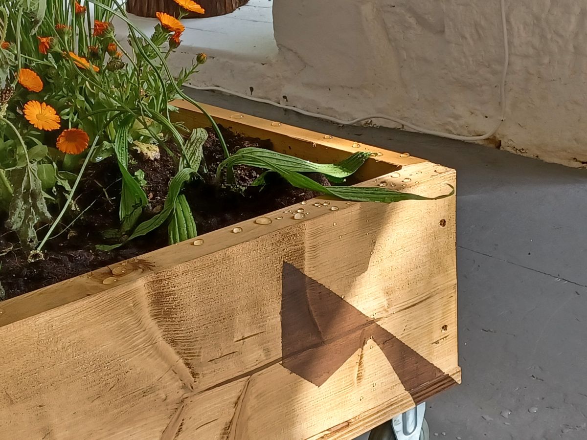 Mobile raised bed (detail)