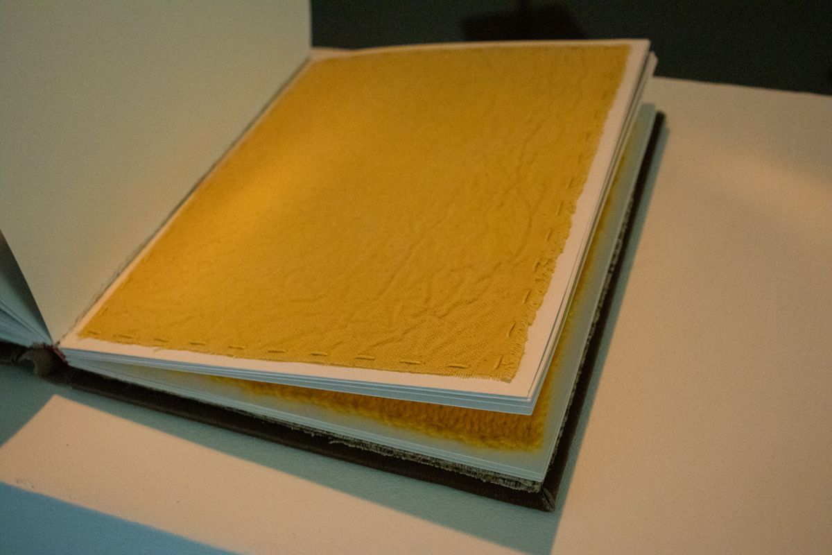 Linen that has been dyed using furze flowers