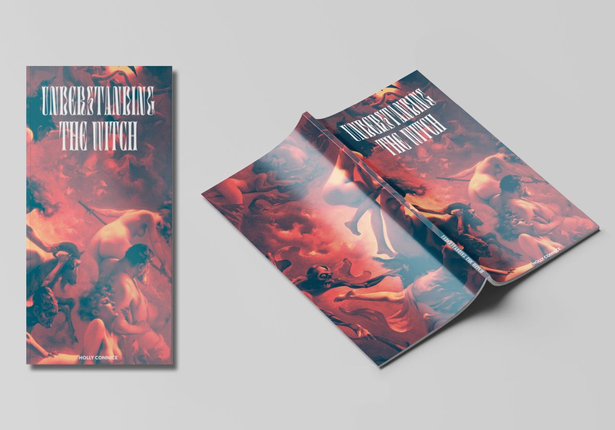 Understanding the Witch. Cover. The painting used on the cover is an edit of 'Witches on the Sabbath' (1878), by Luis Ricardo Falero. The use of classical art in this book was very important as it gave different historical perceptions of witches