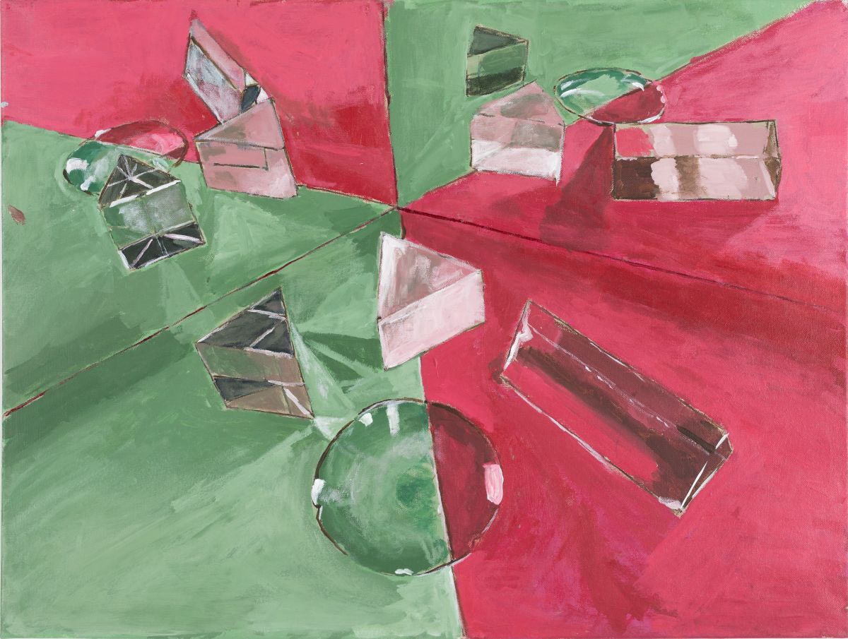 Prisms and Lenses. Acrylic on canvas, 61 x 76cm