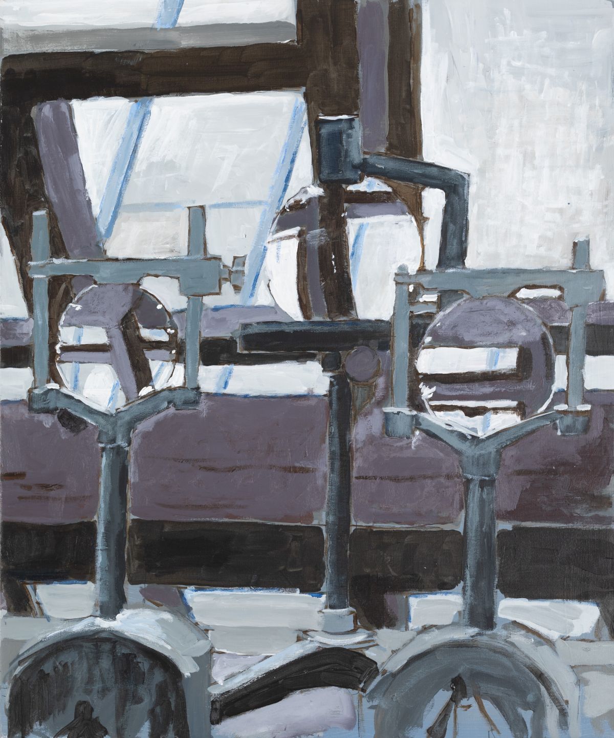 Granary Building Roof. Acrylic on canvas, 50 x 60cm