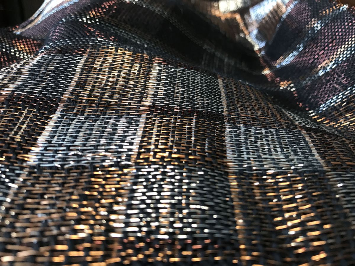 Wool, cotton, wire woven, could be shaped to 3D