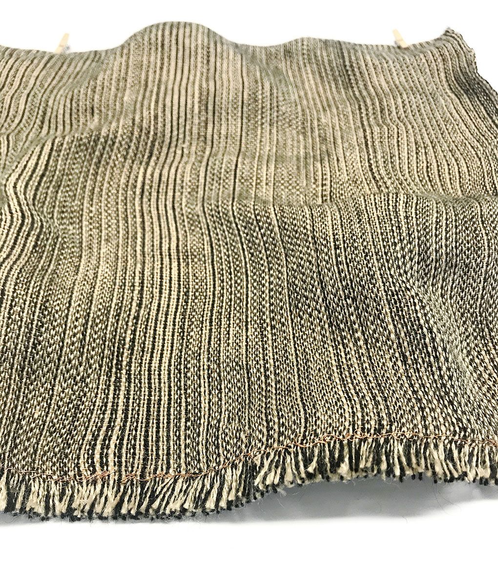 Luxurious fabric for upholstery. Wool, raw silk & wire woven