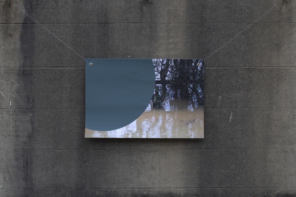 Obstructions (Circle), digital photograph on poster paper, guerrilla install