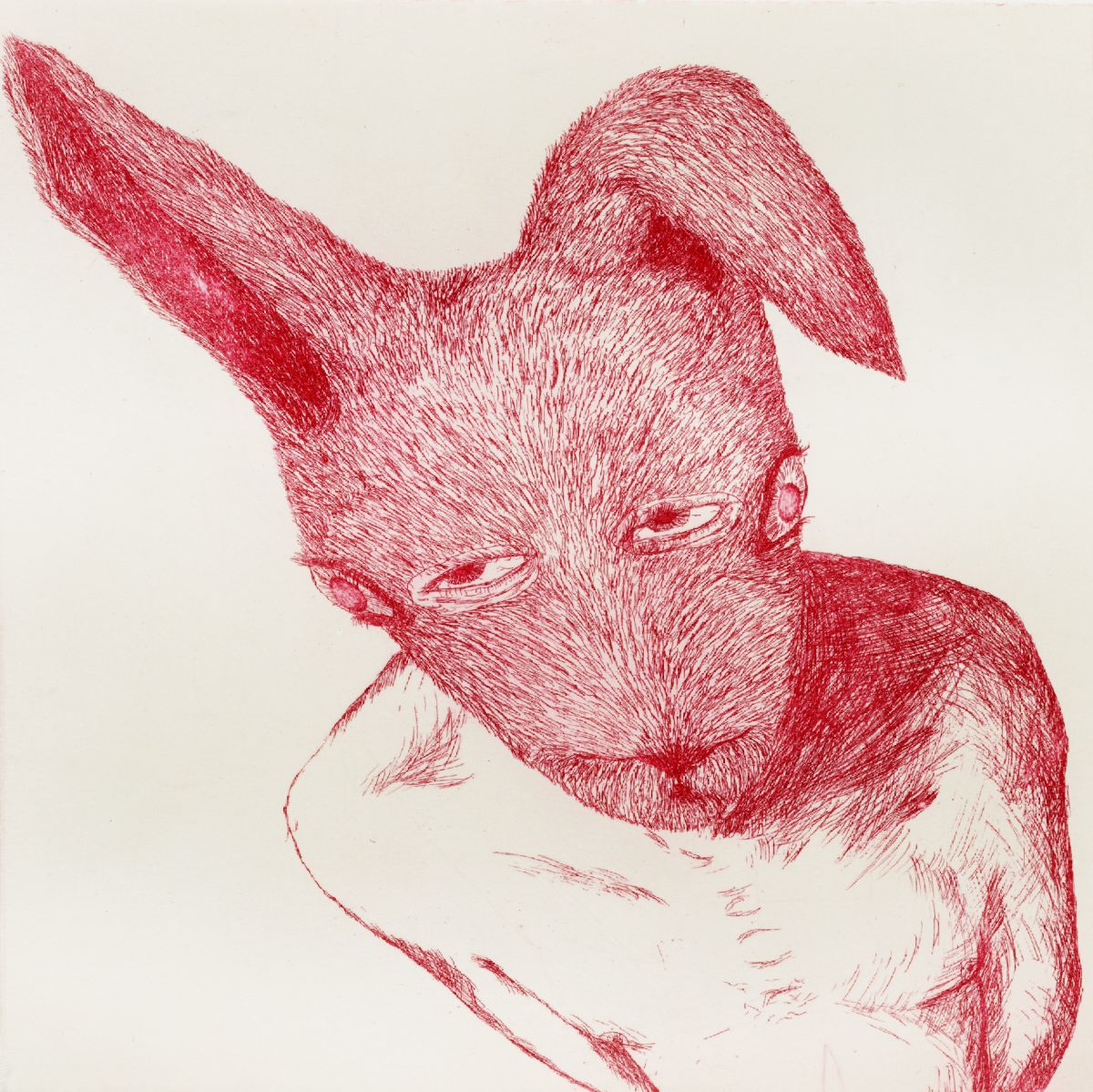 Man in a Rabbit Mask (red)