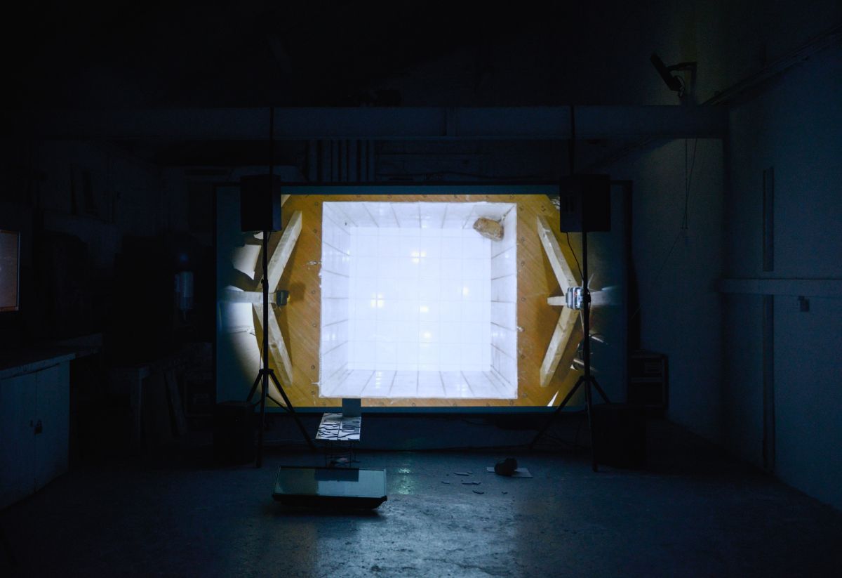 Exhibition view of the projection