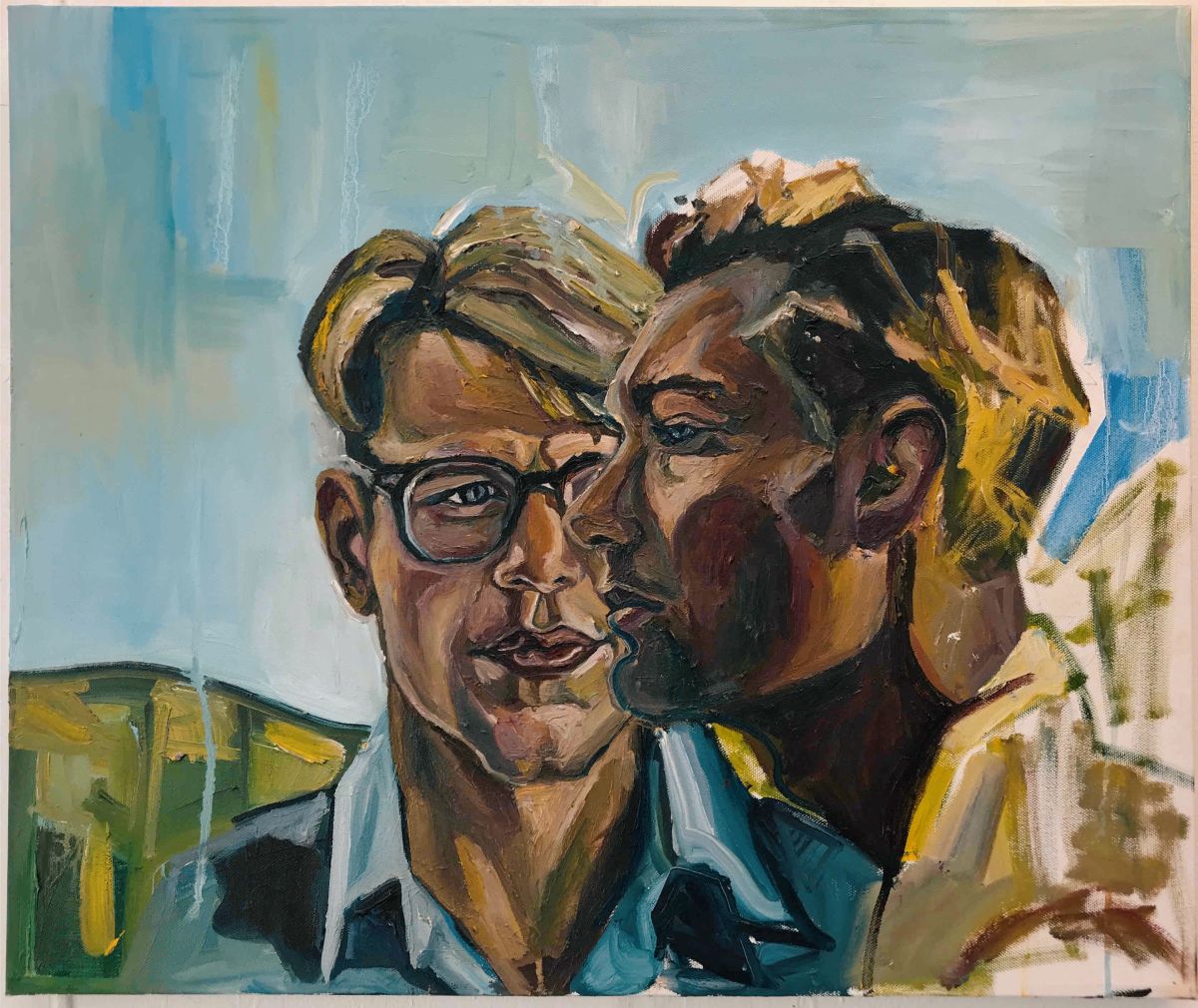 Tom travels to Venice to convince Dickie, a rich man's son to return to the US. When he gets obsessed with Dickie's lavish lifestyle, he resorts to extreme measures to impersonate him. Oil on canvas, 60 x 50cm