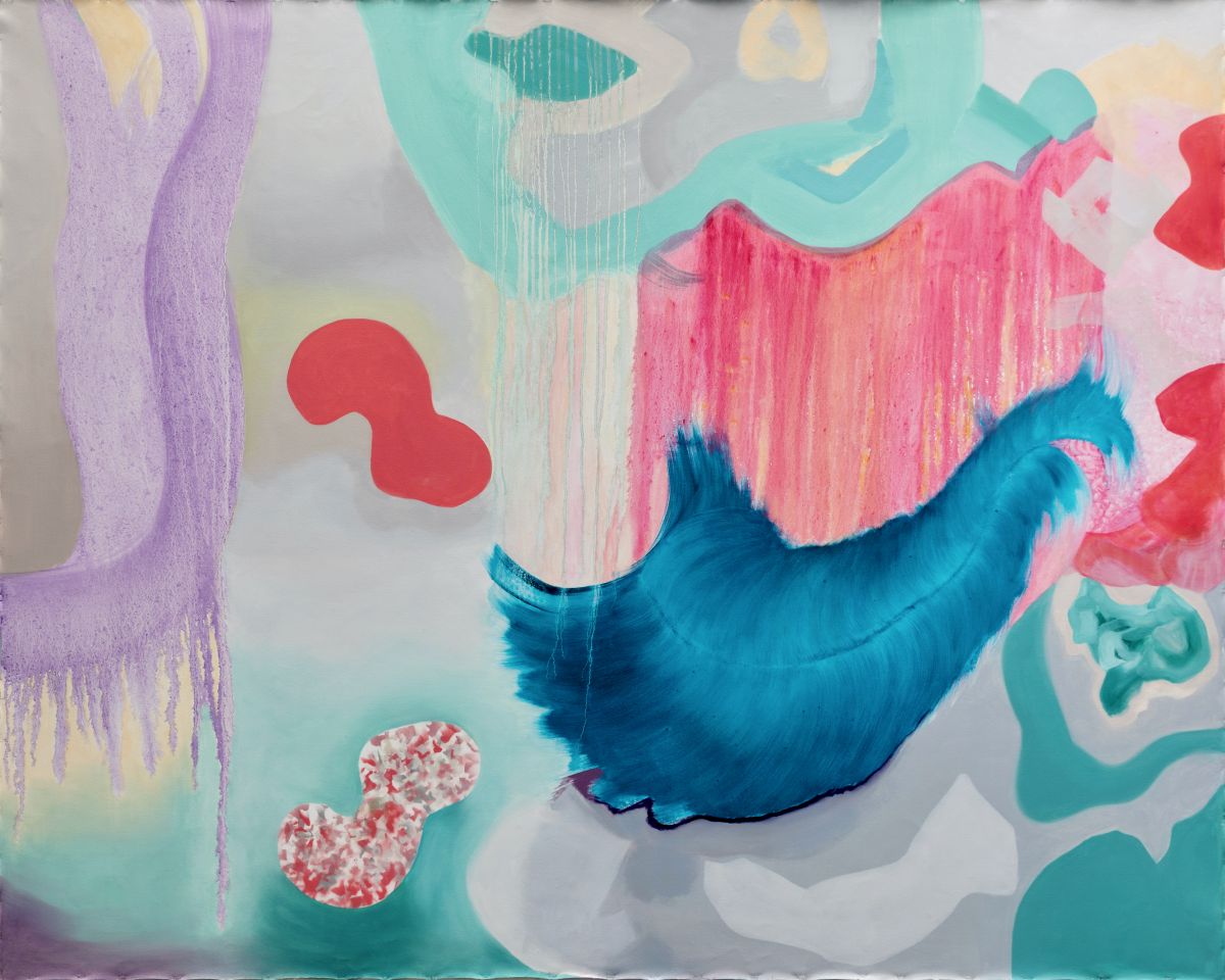Field of Potentialities. Oils and spray paint on primed canvas, 160 x 200cm