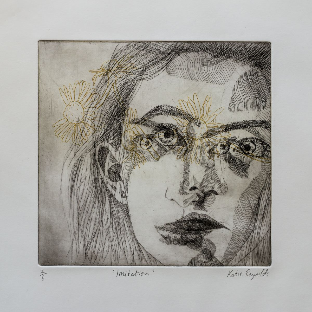 Imitation. Three plate etching on copper printed on Fabriano Fine Art paper, 37cm x 33cm