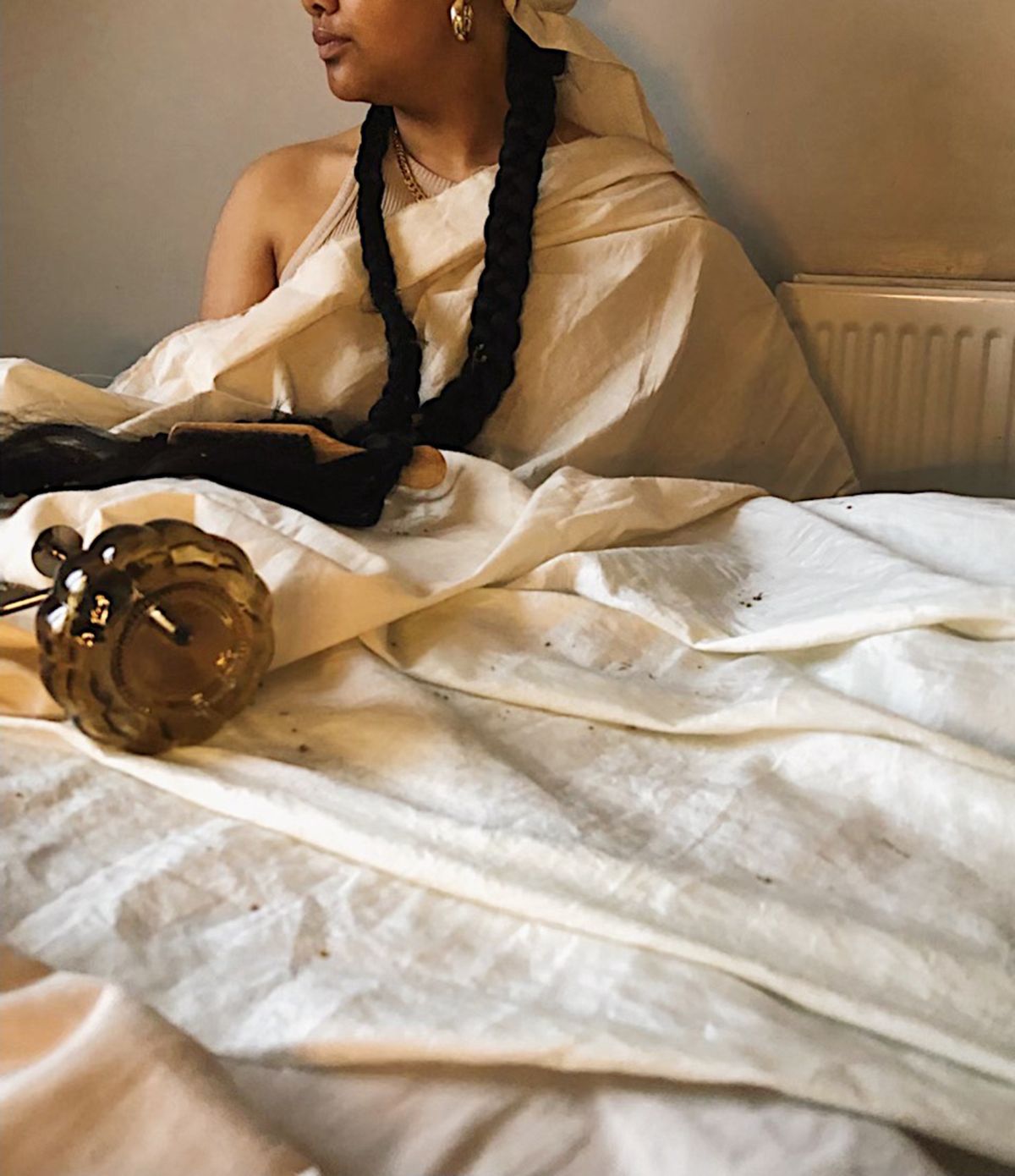 Durag made from 100% calico in altar set-up
