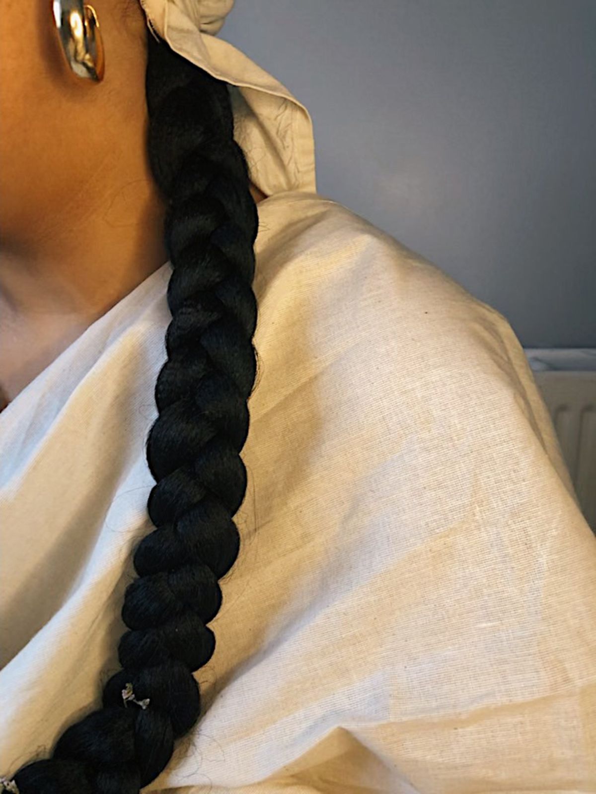 Durag made from 100% calico up close, in altar set-up