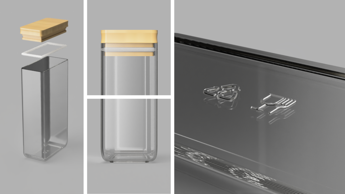 Modular food container (details)