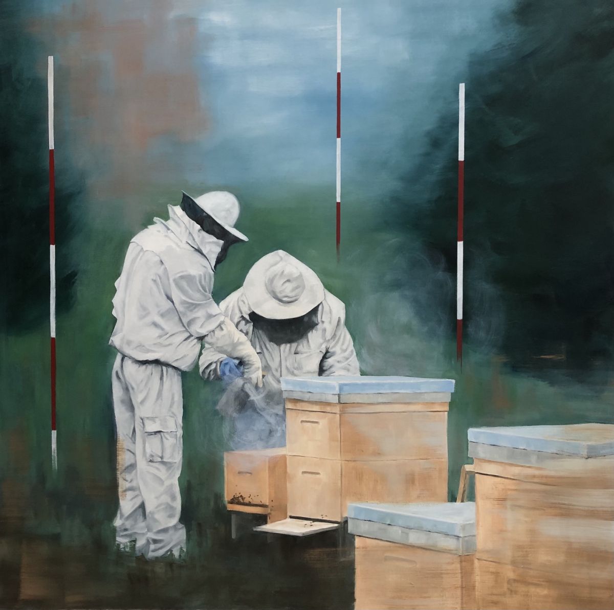 Encroaching, 100 x 100cm