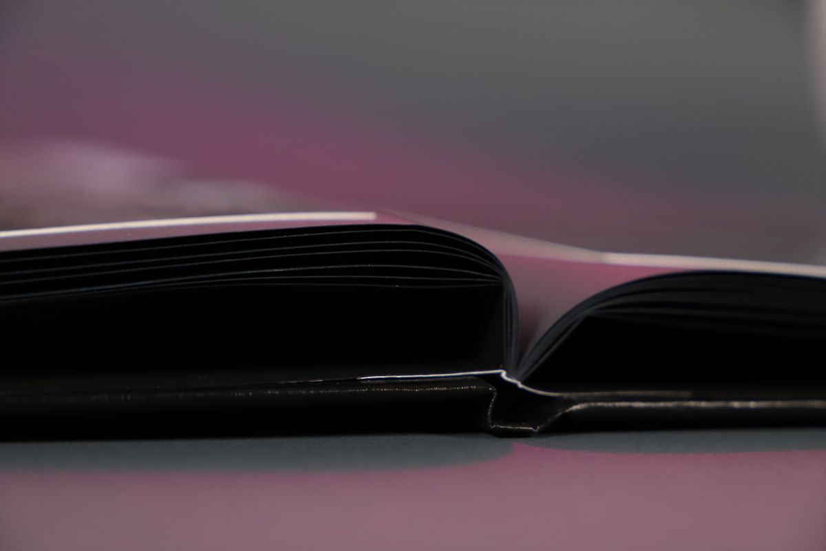Close up of book spine