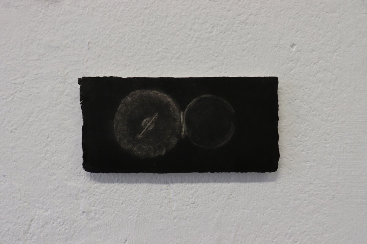 Compass. Mezzotint, 10 x 5cm