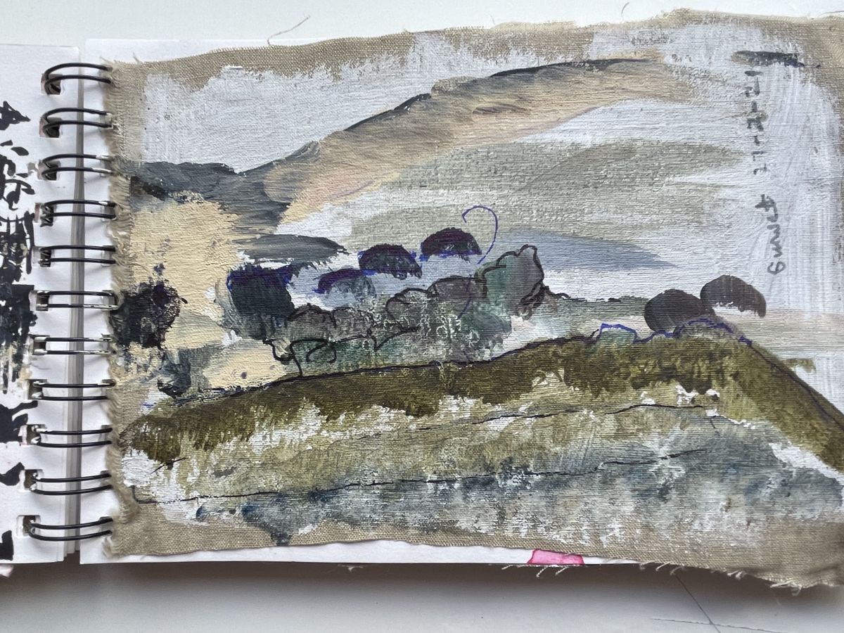 Seaweed. Drawing, mixed media