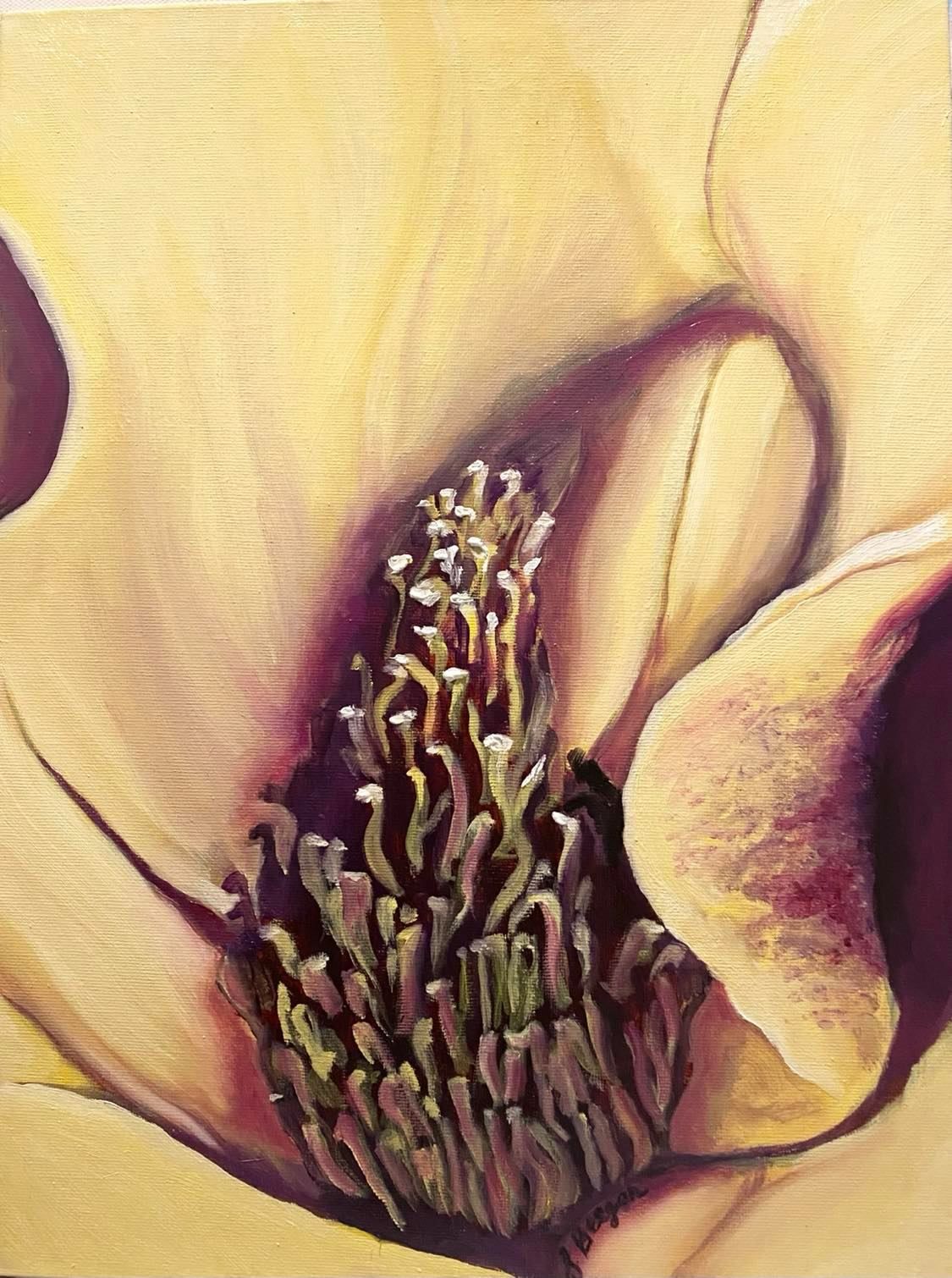 Flourish. Acrylic and oil on canvas, 30 x 40cm