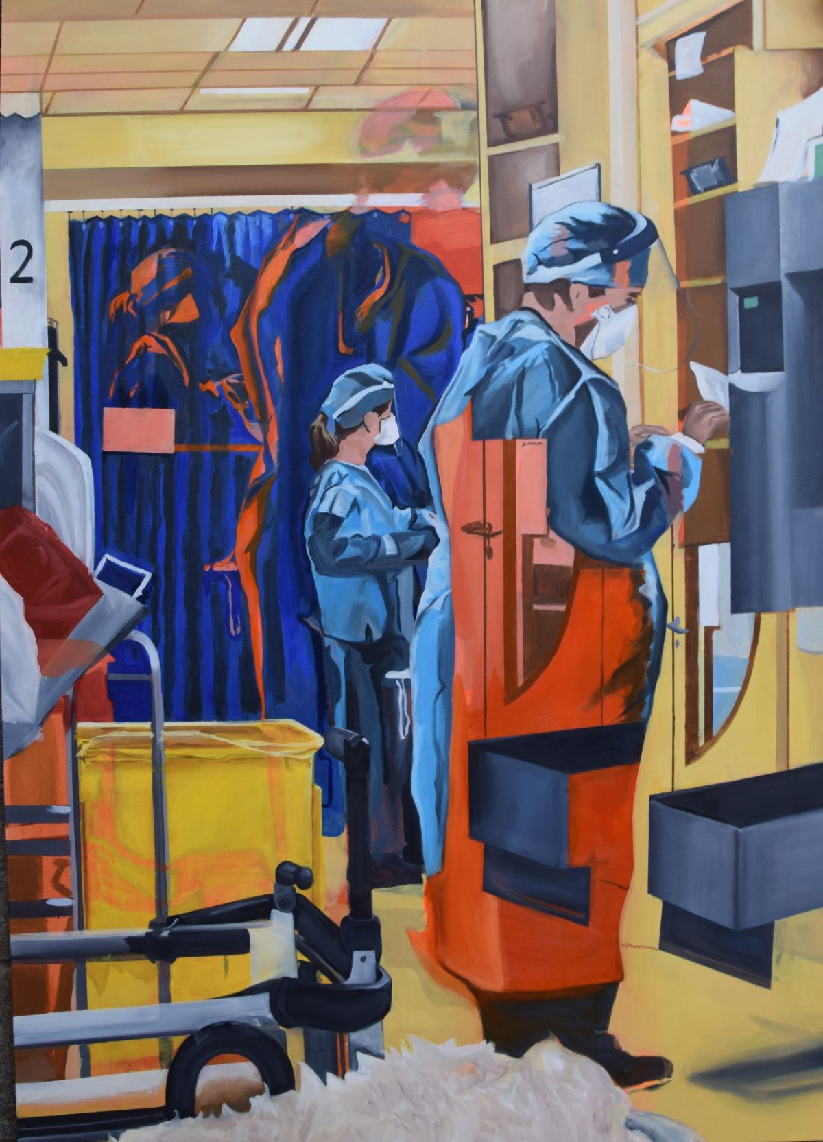 Untitled 1. Acrylic and oil on canvas, 100 x 140cm