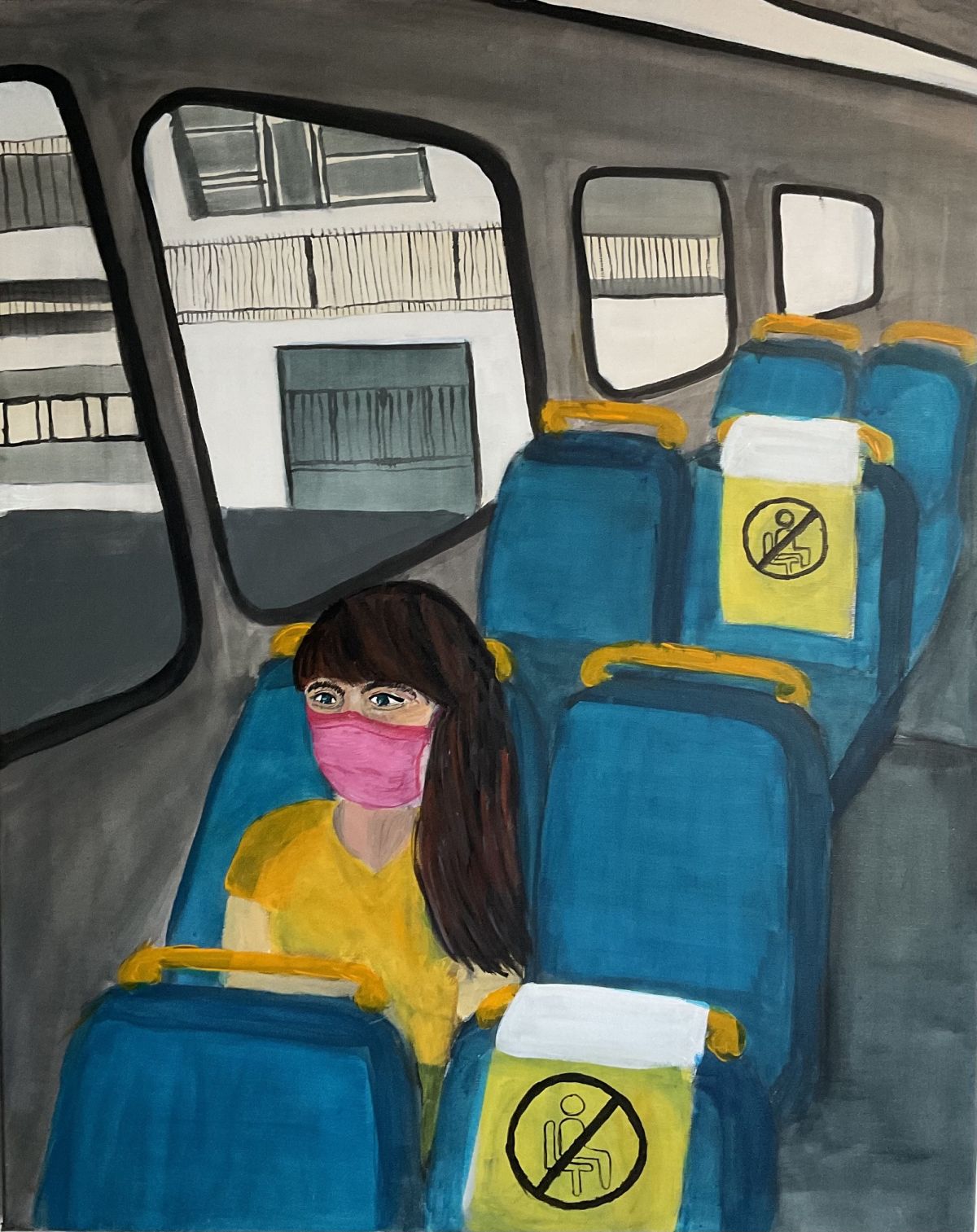 Waiting for the essential journey, 75 x 60cm