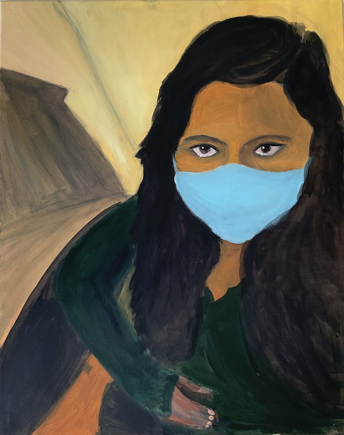 Waiting for life to begin, 75 x 60cm