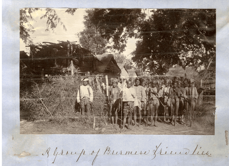 Images discovered in Charles Fitzergald diaries from his campaign in Burma 1886-8