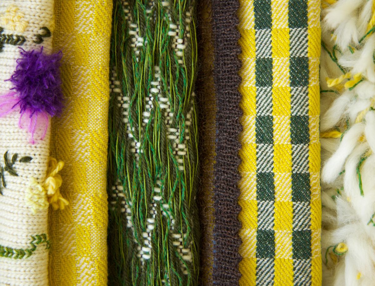 Excerpt of key handwoven and hand-knit samples