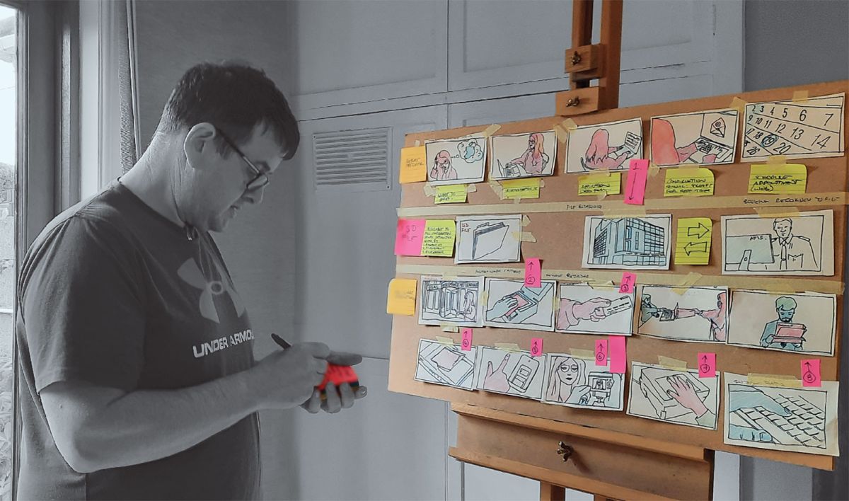Developing concepts through storyboard