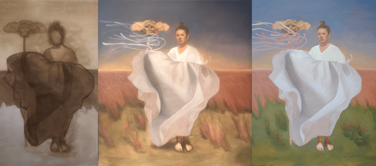 Prairie Night, unfinished process images
