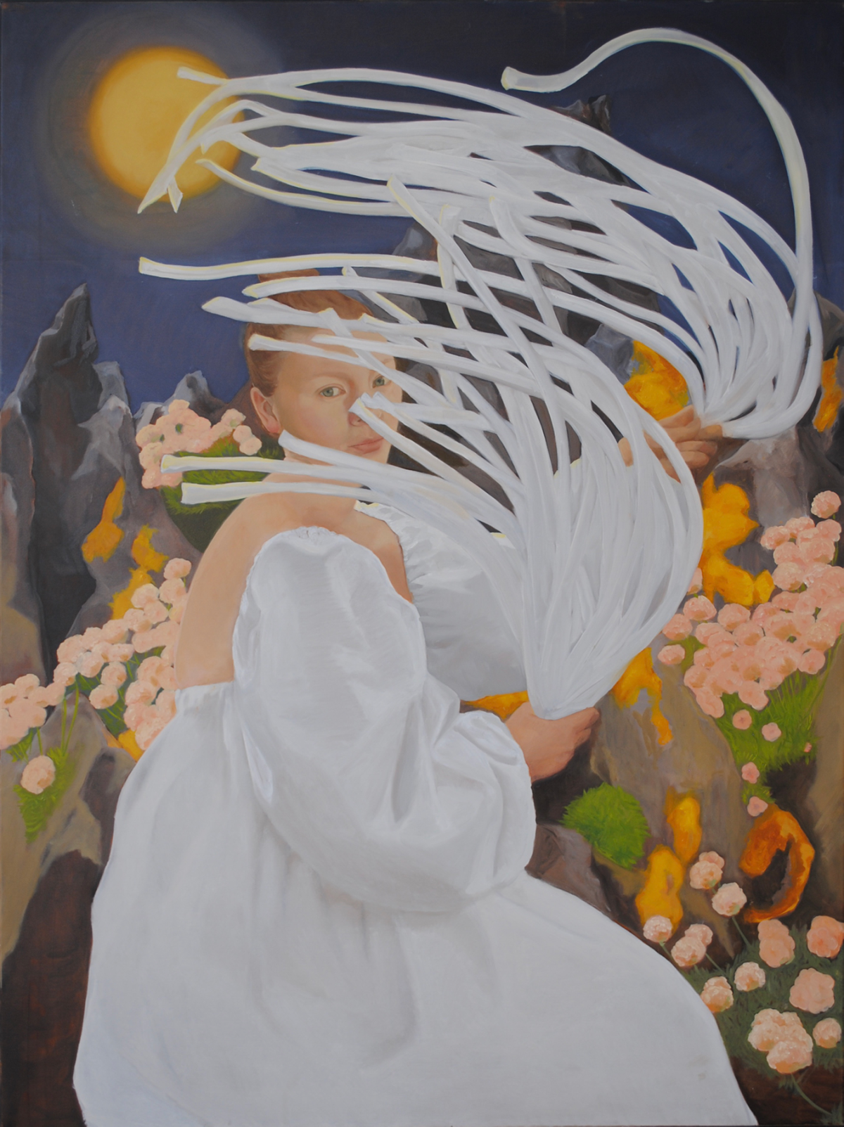 Bari Rock (self-portrait), 2021. Oil on canvas, 120 x 90cm